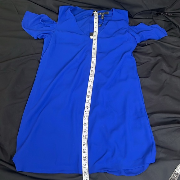 NWT BCBGMAXAZRIA Cold Shoulder Kia Blue Dress - Picture 5 of 7